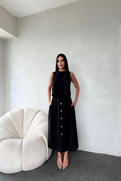 LİLA İSTANBUL Crew Neck Double Skirt Suit Summer Dress