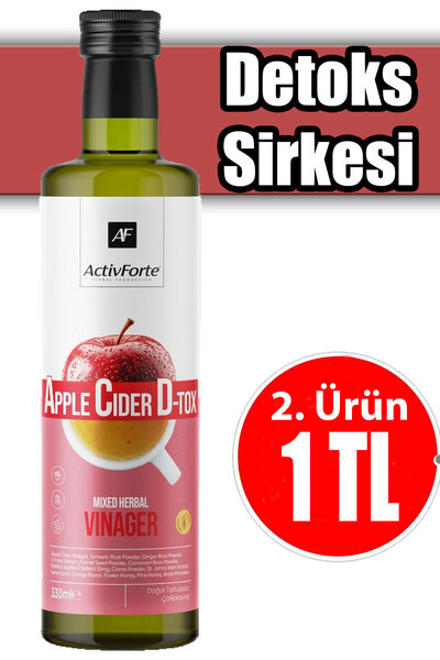 Activforte Form Sirkesi, Detoks Sirkesi, Kolay Diyet, Detoks Elma Sirkesi 330 ml
