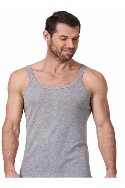 Namaldı Men's 2-Piece Gray Ribbed Thin Strap Tank Top New Season