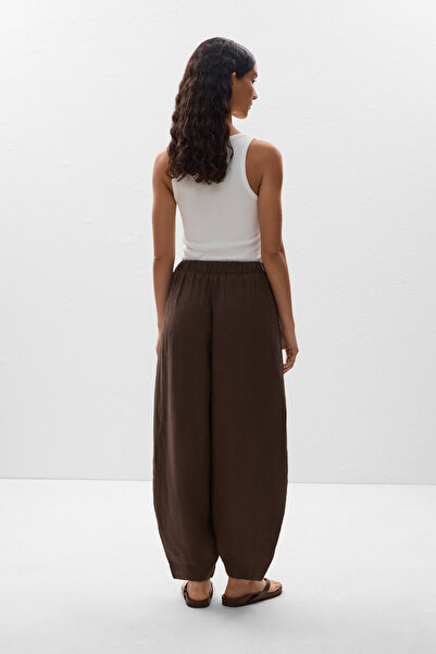 Oysho 100% Linen Balloon Trousers