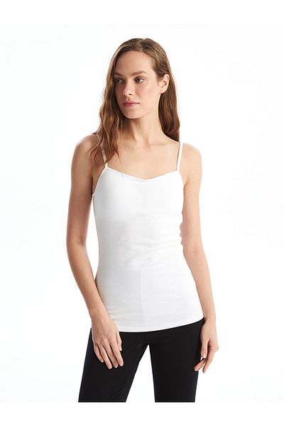 LC Waikiki Lcw Dream Heart Collar Strap Women's Cup Tank Top