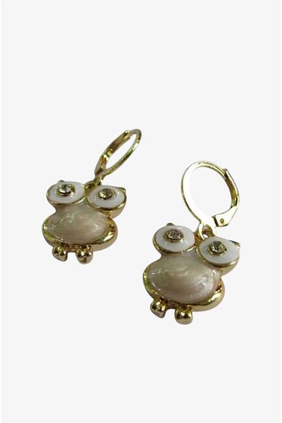 roseberry Women's Owl Design Dangle Shiny Earrings - R1129