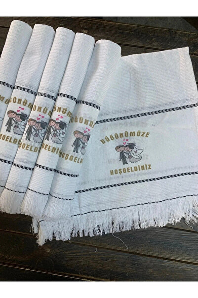 yörük tuhafiye Wedding Towel Pouch - 12Pcs Car and Convoy,"Welcome to Our Wedding"Messages