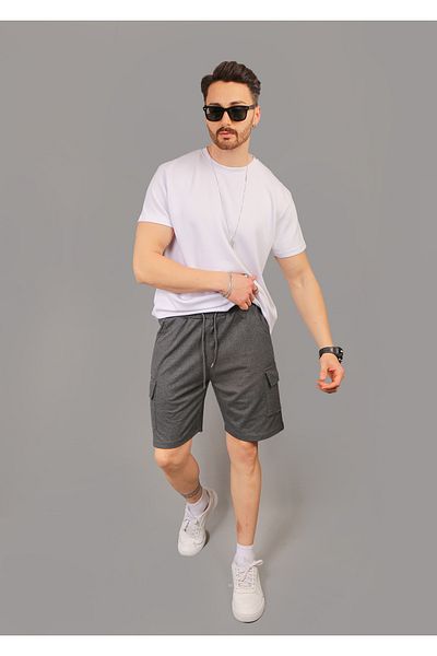 EydaMoon Regular Fit Cargo Pocket Bermuda Shorts