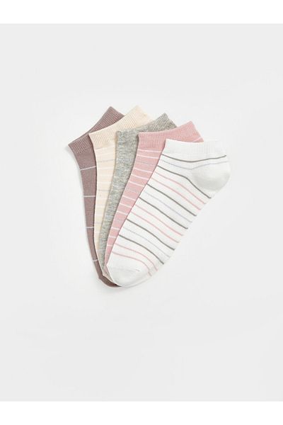 LC Waikiki LCW DREAM Striped Women's Booties Socks 5 pcs
