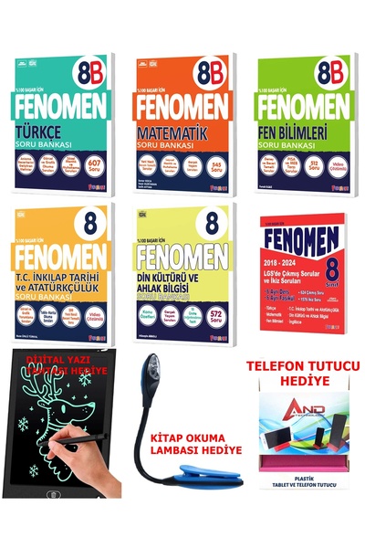 Fenomen Yayıncılık 2025 Müfredat 8 Sınıf Tüm Dersler LGS B Serisi (Zor Seviye...