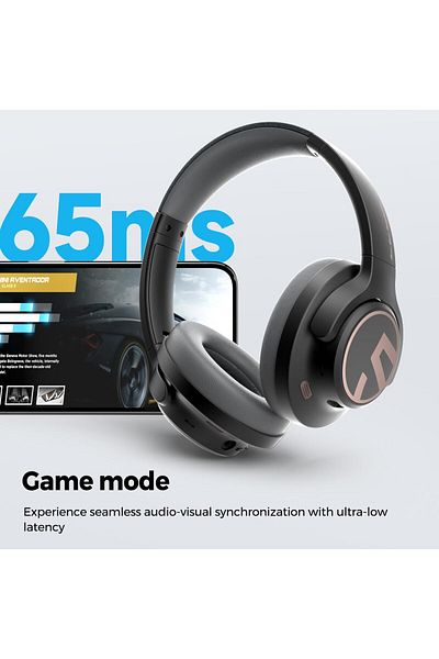 SoundPEATS Space Hybrid Active Noise Cancelling Over-Ear Headphone Black