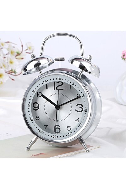 Livava Metal Masa Saati Alarmli Işıklı, Turuncu, 16x11,