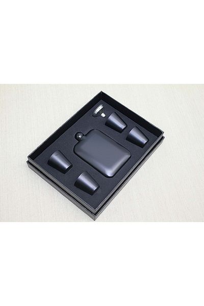 hediyeconcepti Stainless Steel Rectangular Set of 4 Water Bottles