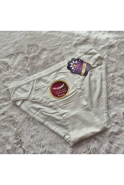 HS İÇ GİYİM Women's 3-Pack Ecru Modal Slip Panties – Soft, Breathable and Comfortable Design (Daisy)