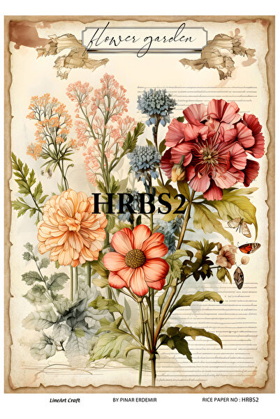 LİNEART Tea, Coffee, Cake Pattern Rice Decopage Paper No:Hrbs2 29X42Cm