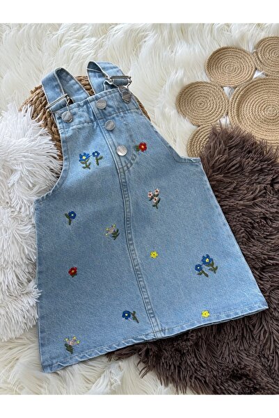 bebitomkids Kız 2-7 Yaş Düğmeli Jile Elbise