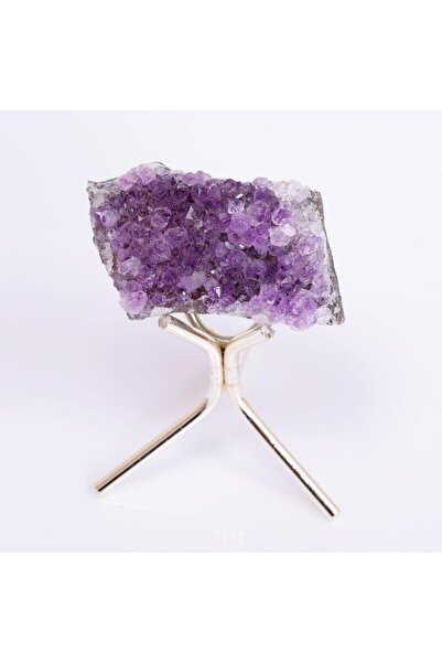 Taş Sandığı Ametist Taşı Metal Standlı Kütle - Ham Ametist Taşı Parça