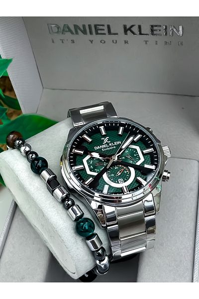 Daniel Klein All Functions Active Luxury Men's Wristwatch with Bracelet Gift