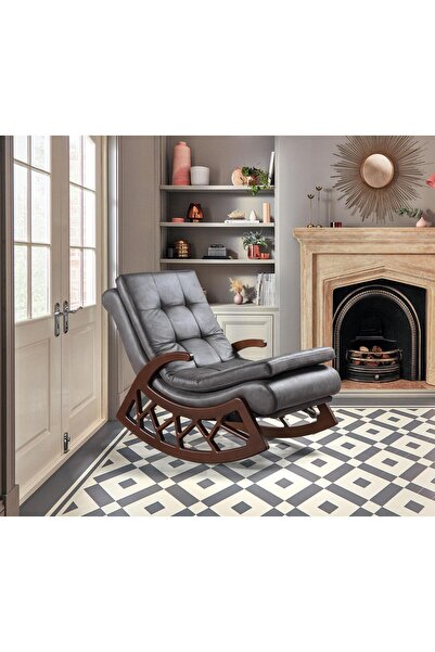 Mobilya Stant Most Woodarm %100 Ağaç Dinlenme Koltuğu İthal Nubuk Kumaş