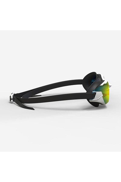 Decathlon Black/Orange Swimming Goggles - Standard Size - Mirrored Glasses - BFIT