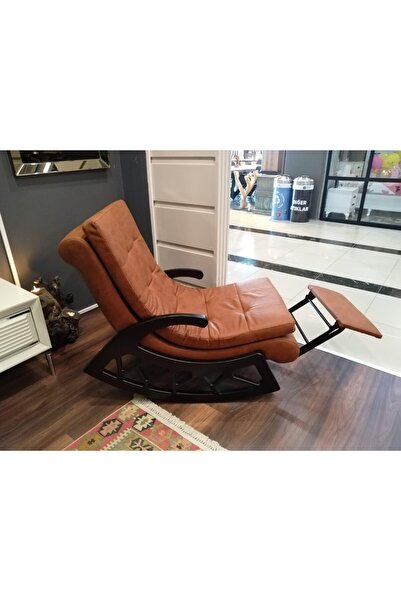 Mobilya Stant Most Woodarm %100 Ağaç Dinlenme Koltuğu 06 Tarçın İthal Nubuk K...