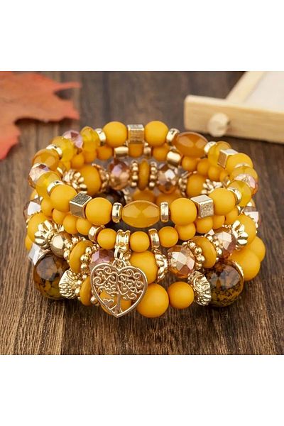 Minnoş Dükkan Middle East Inspired Beaded Stretchy Bracelet