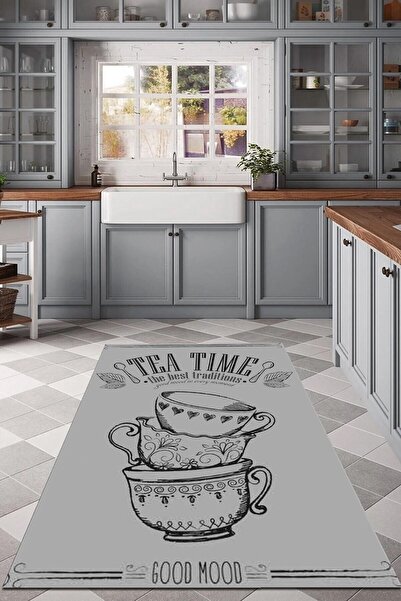 THEMODERNHANE Dijital Baskılı Yıkanabilir Kaymaz Tabanlı Dekoratif Salon Mutf...