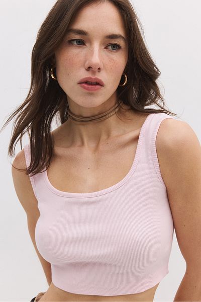 No Matter What Ribbed Halter Neck Short Sleeve Top