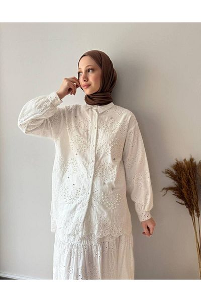 SERAH BUTİK İnci̇ and Yaş Chakimli Fisto Tunic Shirt Suit
