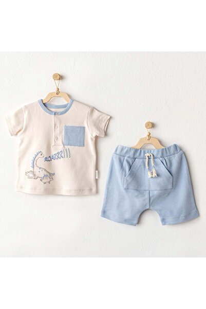 andywawa Ac25915 Dino 2-Piece Baby Set Blue