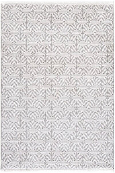 Venice Halı Norm 6211 Beyaz Yumuşak Ve Parlak Dokulu Modern Kesme Halı