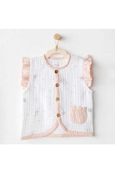 andywawa Ac25525 Love Family Muslin Vest Ecru