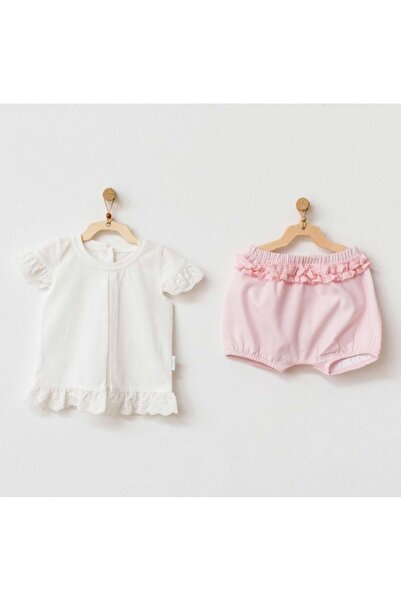 andywawa Ecru Baby Girl Set 2 Piece Ecru