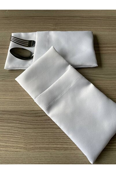 Pyramid Home 6'lı Saten Karşıklık Servisi - Kumaş Kaşıklık Servisi Çatal Kaşı...