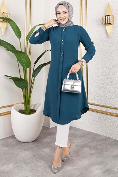 Genel Markalar Düğme Detaylı Aerobin Tunik