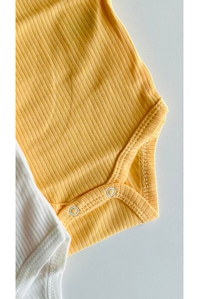 minço bebe Newborn Plain Report Snap Fastener Baby Boy 3-Piece Bodysuit 100% Cotton Flexible