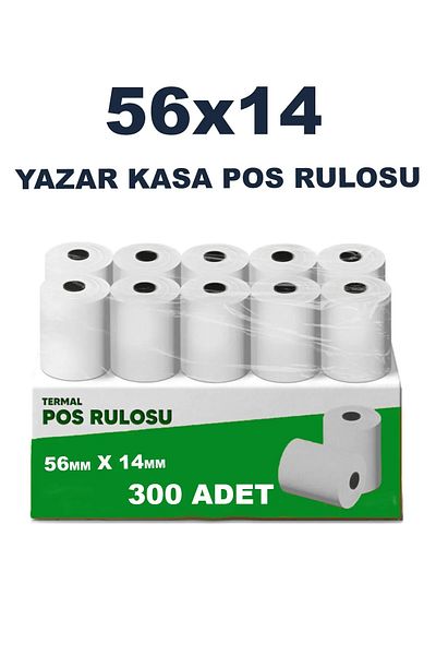 Merwish 56mm X 14m Thermal Pos Roll Paper Compatible for Thermal Printer and Cash Register Clear Permanent Printing 10Pcs