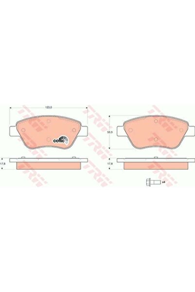 TRW Opel Corsa D 2006-2014 Ön Fren Balatası TRW 23705 23982 23979