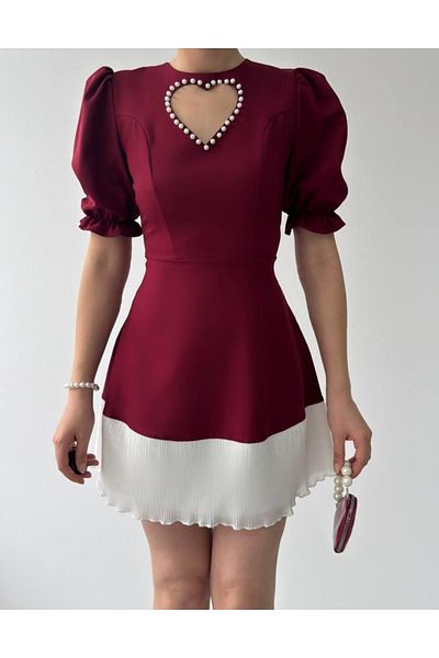 Deridün Yıldız Shoes Safe Heart Detailed Dress
