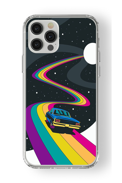 Multitronic حافظة شفافة مطبوعة بتصميم Space Rider متوافقة مع هاتف iPhone 16 Pro