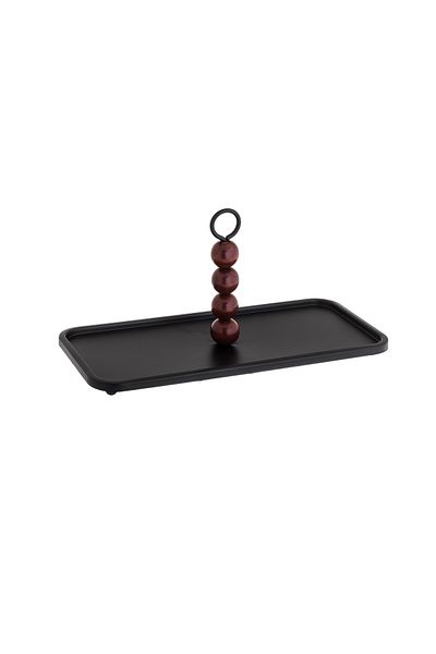casa rosa Metal Presentation Plate With Stand 32*15 cm