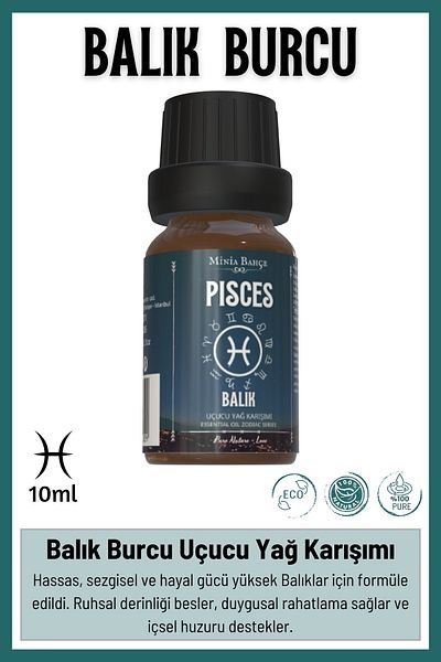 Minia Bahçe Bitki ve Sanat Atölyesi Pisces Pisces - Essential Oil Mix, 10ml