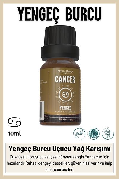 Minia Bahçe Bitki ve Sanat Atölyesi Cancer Sign - 10ml Cancer Essential Oil Mix