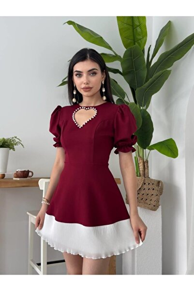 Omarı Emh Store Safe Heart Detailed Dress