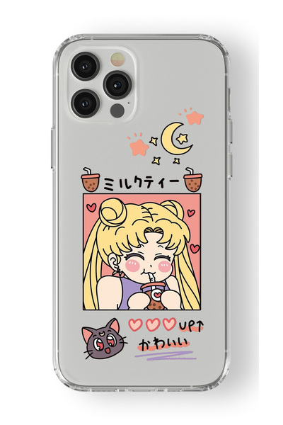 Multitronic iPhone 16 Pro Max Compatible Kawaii Girl Design Printed Transpare...