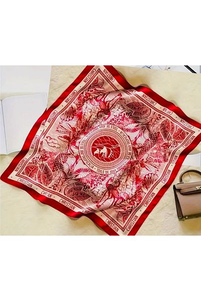 Lilly Heaven Bird Red Stylish Scarf