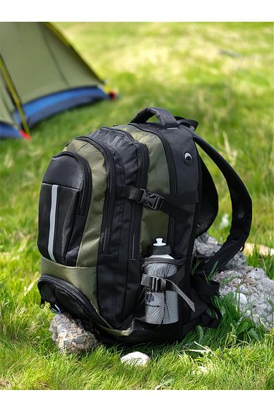 Bagacar Σακίδιο πλάτης Mountaineer Trekking Camping Πράσινο/Μαύρο