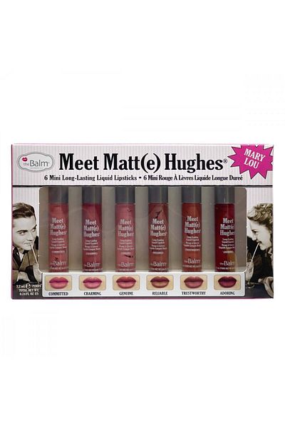 the balm Meet Matte Hughes Mary-Lou Liquid Lipstick Set of 6