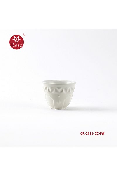 Rose CR-2121 - 12-Piece Rose Porcelain Arabic Coffee Cup Set