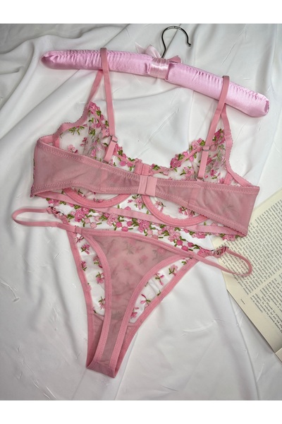 ROZENİN LINGERIE Σετ σουτιέν με δαντέλα μεγάλου μεγέθους