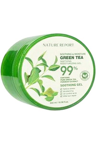 NATURE REPORT جل مرطب ومهدئ بالشاي الأخضر، 300 مل