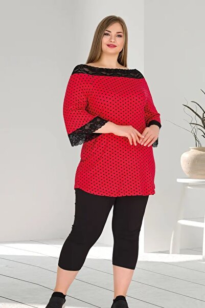 lidofya Boat Neck Plus Size Pajama Set