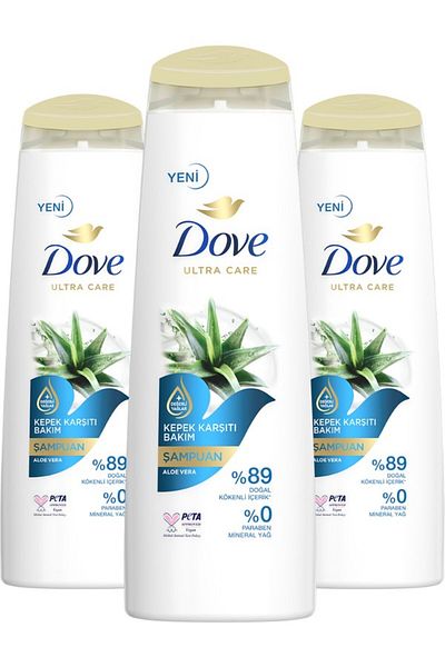 Dove Ultra Care Hair Care Shampoo Anti-Dandruff Care Aloe Vera 400 ml X3