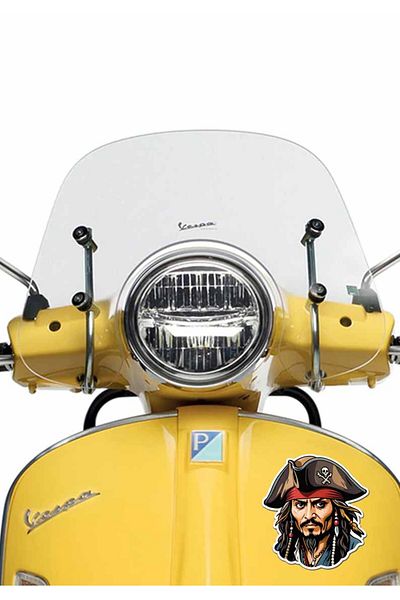 MegaSticker Autocolant pirat din Caraibe Jack Sparrow Autocolant pentru mașină, motocicletă, cască, laptop, autocolant pentru geam 13x12 cm